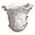 VASO DE VIDRO BRANCO  MURANO 15CM X 14CM - Imagem 1