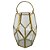 VASO DE VIDRO E METAL DOURADO 12,3CM X 12,3CM X 16,3CM - Imagem 1