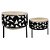 CJ. DE CACHEPOTS DE CERAMICA COM BASE DE METAL - 2PCS - Imagem 1