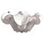 FRUTEIRA DE VIDRO BRANCO MURANO 21CM X 10CM - Imagem 1