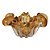 FRUTEIRA DE VIDRO AMBAR MURANO 21CM X 10CM - Imagem 1