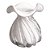 VASO DE VIDRO BRANCO MURANO 15CM X 16,5 CM - Imagem 1