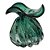 VASO DE VIDRO VERDE MURANO 15CM X 16,5 CM - Imagem 1