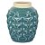 VASO DECORATIVO DE CERAMICA  AZUL TURQUESA 20,5CM X 25CM - Imagem 1