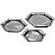 CJ. DE BANDEJAS DE METAL PRATA - 3 PCS - Imagem 1
