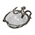 BOWL EM VIDRO E ALUMINIO TRANSPARENTE 17CM X 8CM - Imagem 1