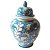 POTE DE CERAMICA ADAMASCADO BLUE 17CM X 17CM X 26CM - Imagem 1