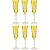 CJ DE TACAS PARA ESPUMANTE  - AMARELAS  - 6 PCS  - 28 CM - Imagem 1