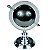 GLOBO DECORATIVO  20X31 CM METAL E ACRILICO - Imagem 1