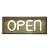 LUMINOSO LED DE MADEIRA E VIDRO  OPEN 42CM X 17CM X 5CM - Imagem 1