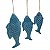 CJ DE PEIXES DE PORCELANA AZUL CLARO 3 PCS 12,5 X 25,7CM M - Imagem 1