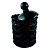 POTE DECORATIVO DE RESINA PRETO 16,5CM X 16,5CM X 26CM - Imagem 1
