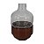 VASO DECORATIVO DE VIDRO COM BASE COBRE 15CM X 25CM - Imagem 1