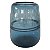 VASO DE VIDRO TRANSPARENTE AZUL - Imagem 1
