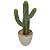 CACTO DECORATIVO EM PLASTICO E CERAMICA BEGE 19CM X 14CM X 4 - Imagem 1