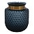 VASO DE VIDRO AZUL COM DETALHE DOURADO - Imagem 1