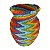 CESTO DE CORDA COLORIDO 18CM X 28CM - Imagem 1