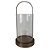 LANTERNA DE VIDRO E METAL BRONZE 15,5CM X 15,5CM X 35CM - Imagem 1