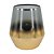 VASO DE VIDRO DEGRADE TRANSPARENTE DOURADO E PRATA 18CM X 1 - Imagem 1