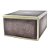 CAIXA COM TAMPA EM GALUCHAT VINHO E DOURADA 14CM X 14CM X 8C - Imagem 1