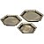 CJ. DE BANDEJAS DE METAL DOURADO - 3 PCS - Imagem 1