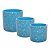 CJ  DE VASOS DE CIMENTO AZUL  3PCS - Imagem 1