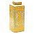 POTE DECORATIVO DE CERAMICA AMARELO E BRANCO - Imagem 1