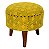 MINI BANCO EM TECIDO E MADEIRA AMARELO 40CM X 40CM - Imagem 1