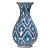 VASO DE PORCELANA GEOMETRICA AZUL 18CM X 18CM X 31CM - Imagem 1