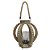 LANTERNA EM CORDA, VIDRO E MADEIRA MARROM 29,5CM X 26,5CM X - Imagem 1