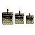 CJ. DE POTES - 3 PCS EM  DOURADA G 22CM X 15CM | M 16CM X - Imagem 1