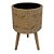 CACHEPOTS DE CIMENTO COM BASE DE MADEIRA - Imagem 1