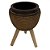 CACHEPOTS DE CIMENTO COM BASE DE MADEIRA - Imagem 1