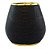 VASO TIPO COBRA PRETO E DOURADO 20,5CM X 13,5CM X 20,5CM - Imagem 1