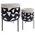 CJ. DE CACHEPOTS DE CERAMICA COM BASE DE MADEIRA - 2PS - Imagem 1