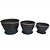 CONJ. DE VASOS DE METAL COM DETALHES ROSE  3 PCS G  30CM X 3 - Imagem 1