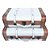 CJ  DE MALETAS DE MADEIRA E METAL MARROM E BRANCO  2PCS - Imagem 1