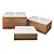 CJ DE CAIXAS DE MADEIRA E PUXADORES DE PASSAROS  3PCS 20,5CM - Imagem 1