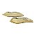 CJ DE PRATOS DE RESINA DOURADO  2 PCS G 34CM X 15,5CM X 3CM - Imagem 1