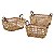 CJ. DE CESTOS FOLHA DE MILHO BEGE - 3 PCS - Imagem 1