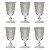 CJ DE TACAS VINHO TINTO  - TRANSPARENTES  -  6 PCS  - 16 CM - Imagem 1