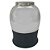 VASO DE VIDRO METALIZADO PRATA E PRETO - Imagem 1