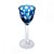 CJ TACASS DE LICOR DE VIDRO AZUL  6 PCS 5,2CM X 5,2CM X 15CM - Imagem 1