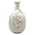 VASO DE CERAMICA BRANCO COM FLORES APLICADAS 3D 20,2CM X 18, - Imagem 1