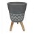 CACHEPOT DE CIMENTO COM BASE DE MADEIRA - Imagem 1