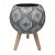CACHEPOT DE CIMENTO COM BASE DE MADEIRA - Imagem 1