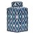 POTE DE PORCELANA GEOMETRICA AZUL 15CM X 15CM X 26CM - Imagem 1