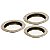 CJ. DE BANDEJAS DE METAL DOURADO - 3 PCS - Imagem 1