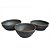 CONJ. DE CESTOS DE METAL COM DETALHES ROSE  3 PCS G  38CM X - Imagem 1