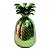 PECA DECORATIVA - ABACAXI EM  DOURADA 14CM X 30CM - Imagem 1